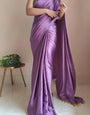 Susurrous 1 Minute Ready To Wear Heather Satin Silk Saree