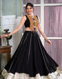 Classic Black Lehenga Choli with Vibrant Gamthi Embroidery