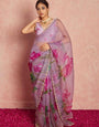 Fairytale 1 Minute Ready To Wear Lavender Organza Saree