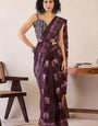 Transcendent Brown 1 Minute Ready To Wear Mul Cotton Digital Printed Saree With Pocket