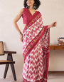 Felicitous Pink 1 Minute Ready To Wear Mul Cotton Digital Printed Saree With Pocket