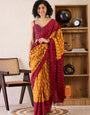 Jazzy Mustered 1 Minute Ready To Wear Mul Cotton Digital Printed Saree With Pocket