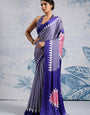 Amazing Royal Blue 1 Minute Ready To Wear Digital Printed Crape Silk Saree