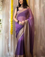 Dalliance 1 Minute Ready To Wear Lavender Chiffon Saree