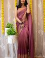 Easy On The Eyes 1 Minute Ready To Wear Peach Chiffon Saree