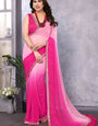 Beauteous 1 Minute Ready To Wear Pink Georgette Saree