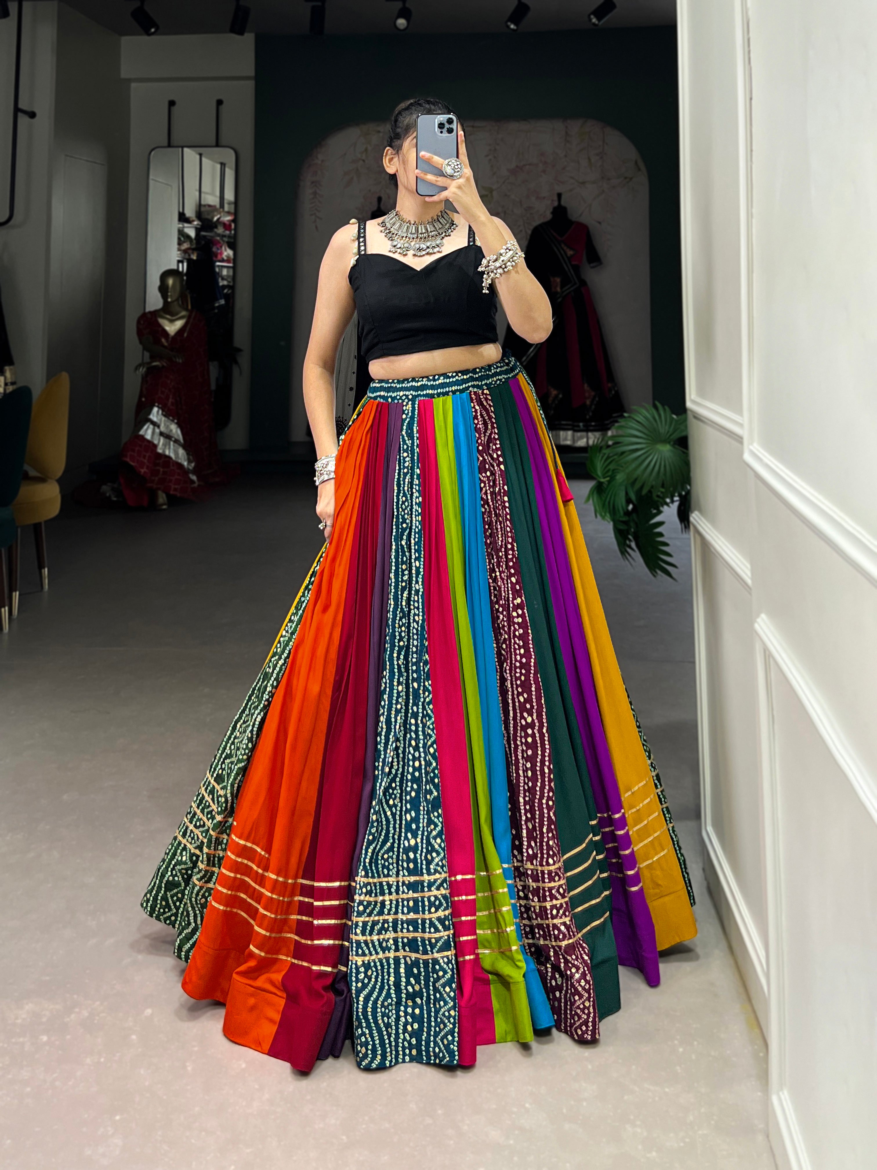 Rangili Multicolor Lehenga Choli For Navratri & Festive Wear