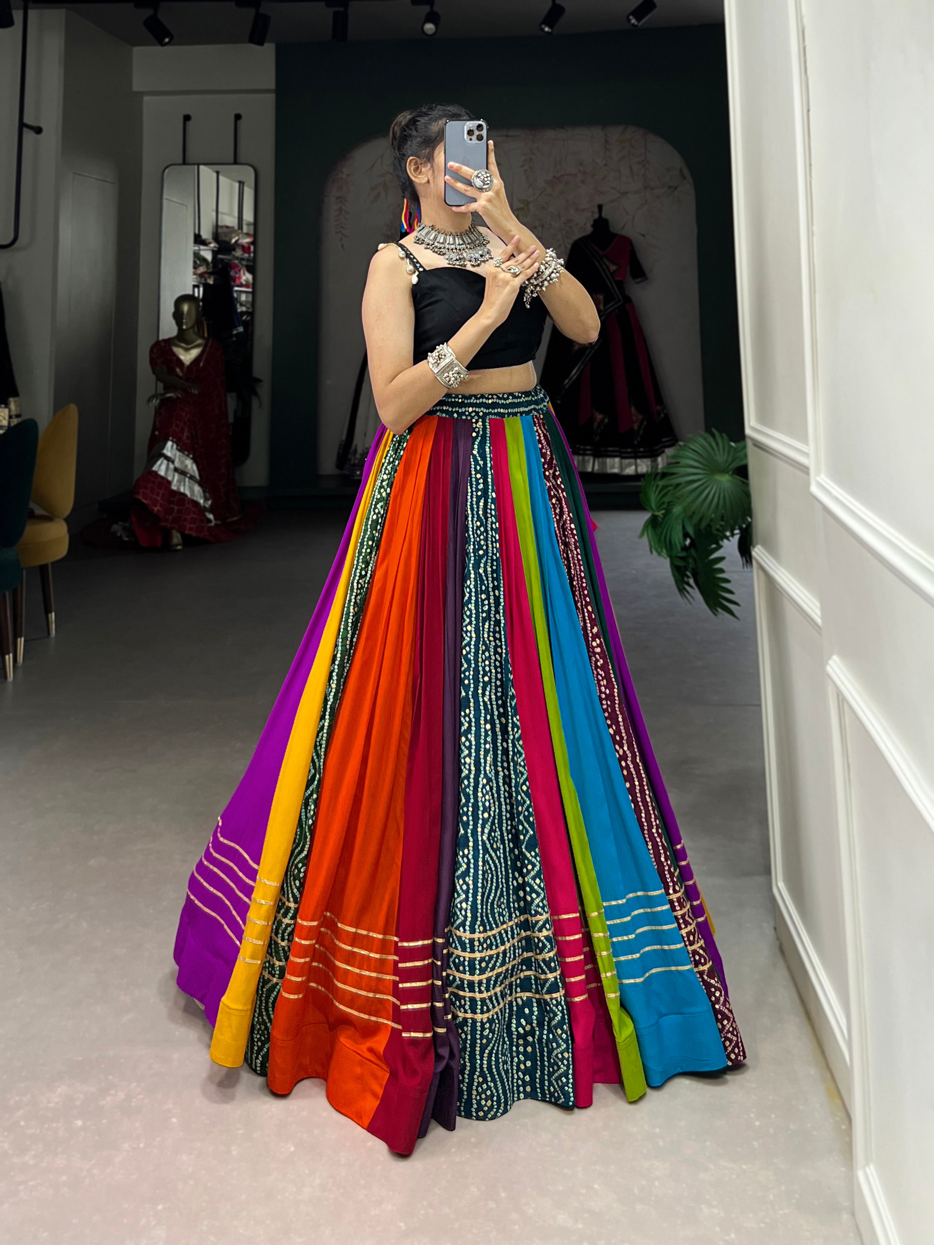 Rangili Multicolor Lehenga Choli For Navratri & Festive Wear