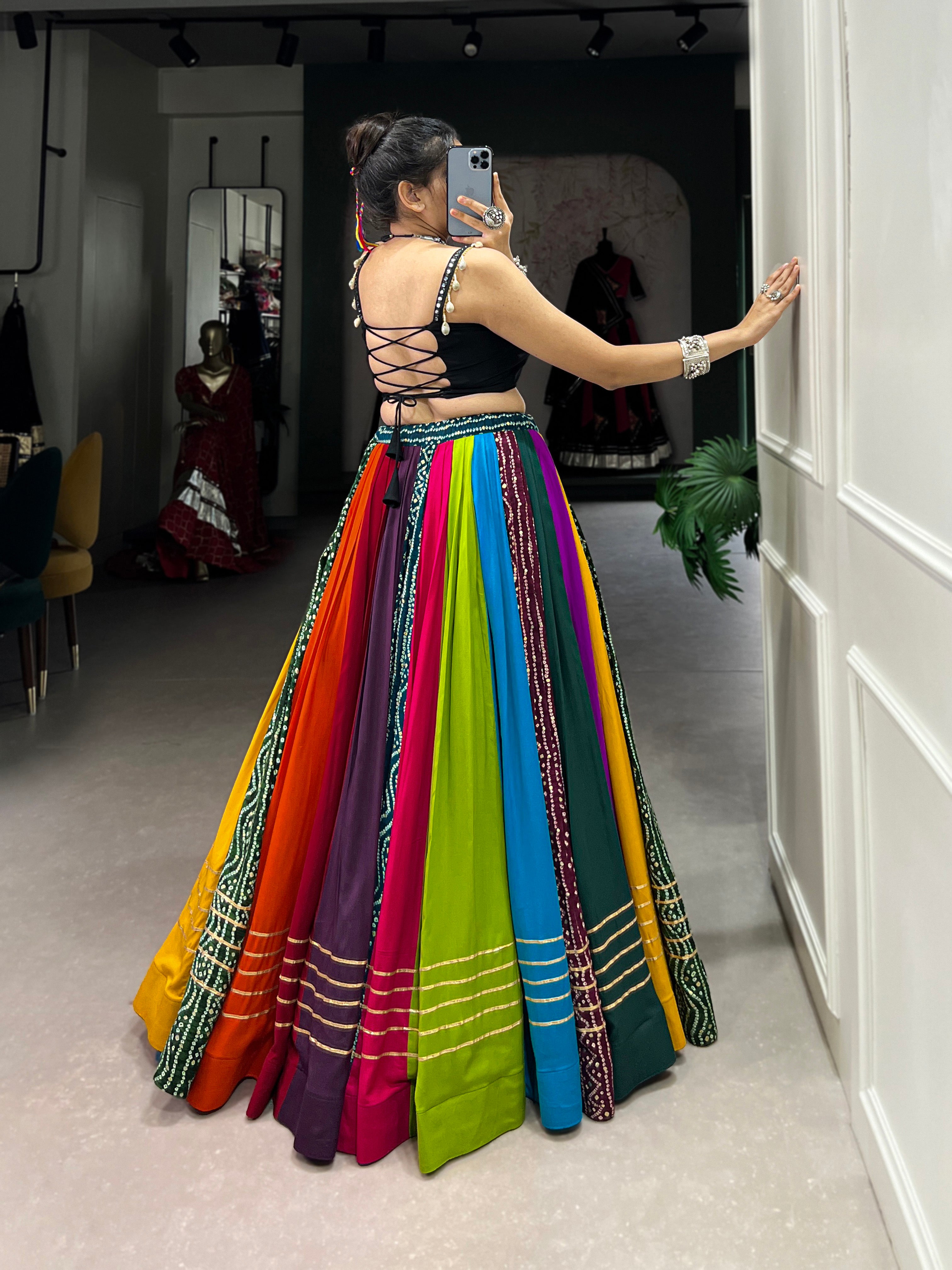 Rangili Multicolor Lehenga Choli For Navratri & Festive Wear
