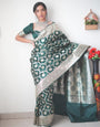 Beautiful 1-Minute Ready To Wear Green Soft Silk Saree