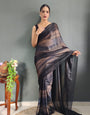 Stunning 1 Minute Ready To Wear Coffee Nylon Silk Saree