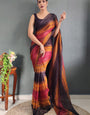 Stunning 1 Minute Ready To Wear Sunset Nylon Silk Saree