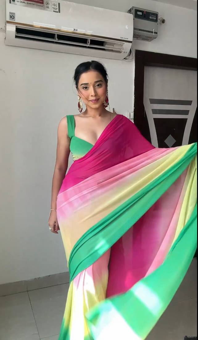 Redolent 1 Minute Ready To Wear Multi Color Georgette Saree