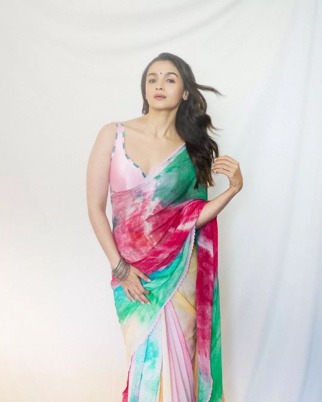 Classic 1 Minute Ready To Wear Multi Color Georgette Digital Printed Saree