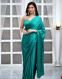 Ratatouille 1 Minute Ready To Wear Rama Satin Silk Saree