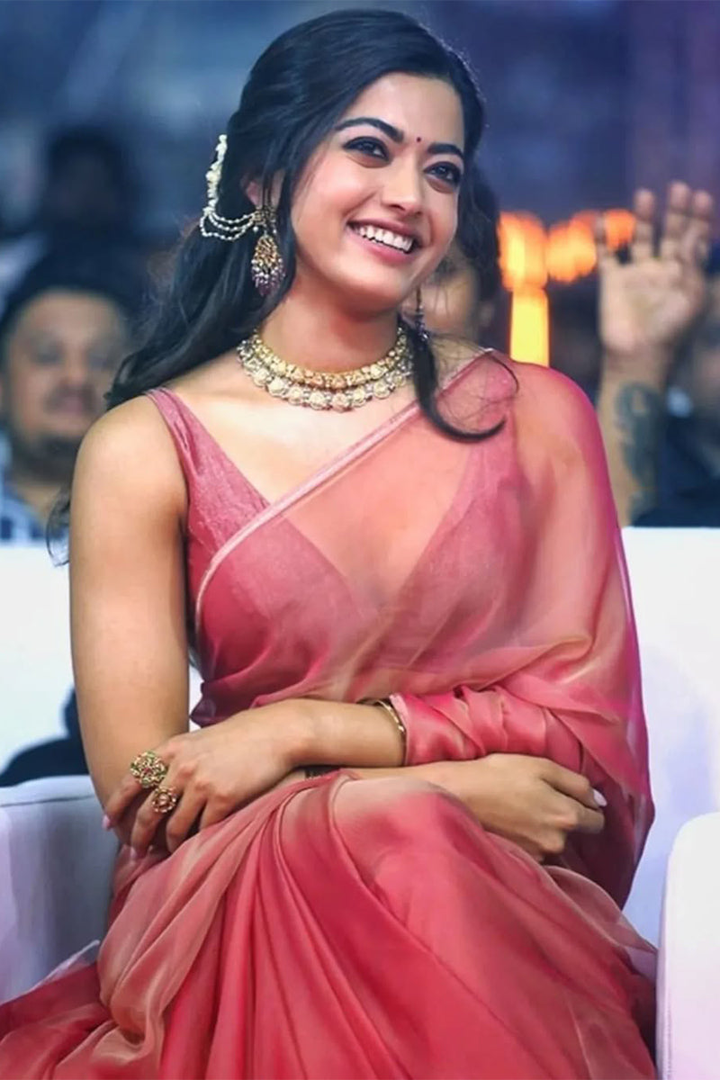 Energetic Pink Fancy Silk Saree With Stitched Blouse Piece