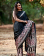Sizzling Black 1 Minute Ready To Wear Premium Crape Silk Saree