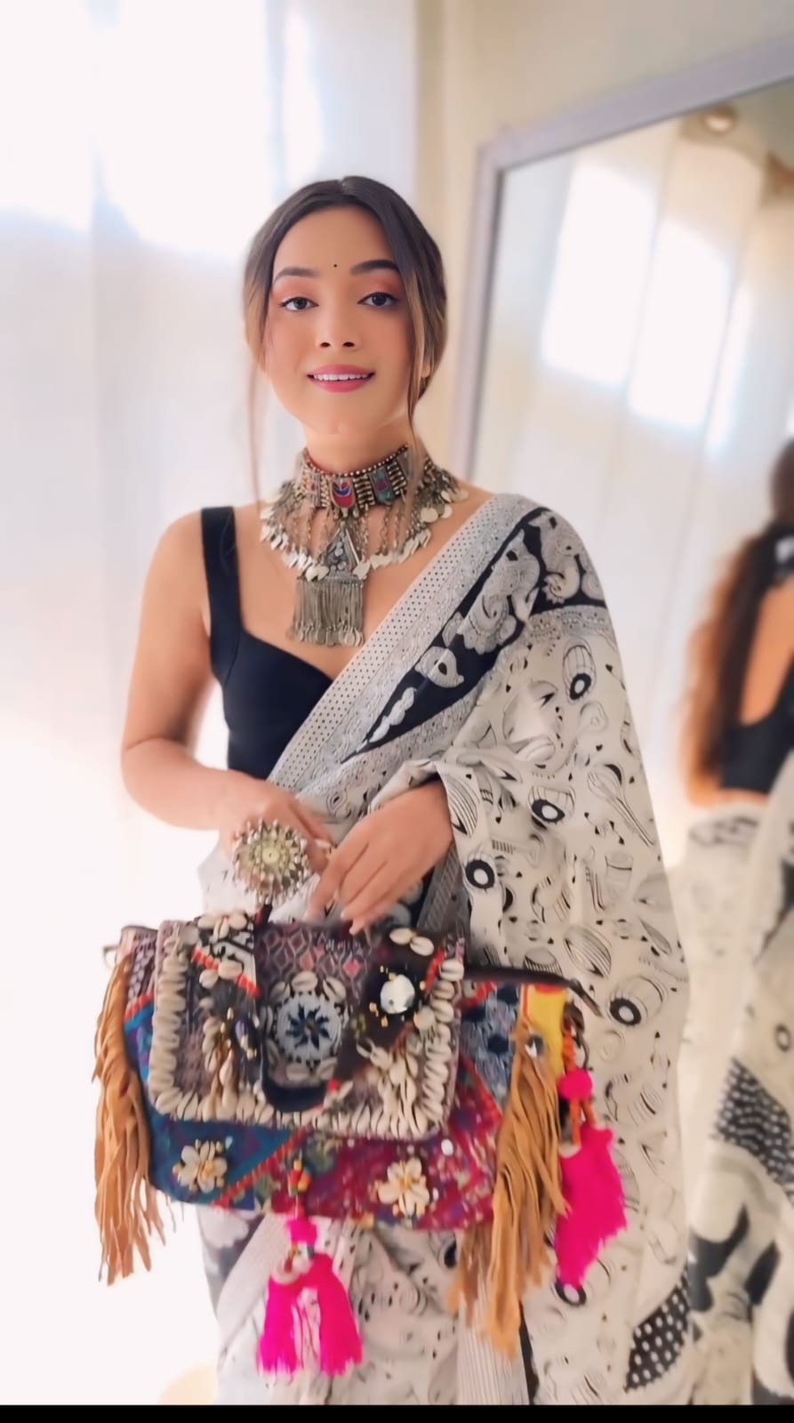 Flameboyant 1 Minute Ready To Wear White Georgette Digital Printed Saree